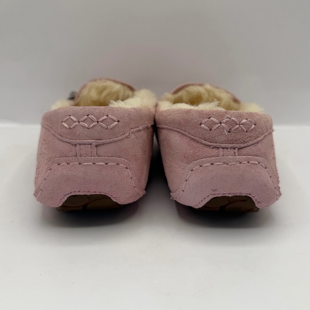 UGG Dakota Slippers Women’s 5 Pink Sparkle Breast Cancer Awareness Fur Lined - Picture 8 of 12